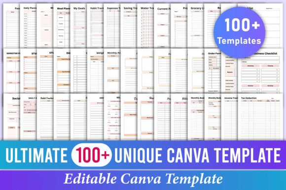 100+ Editable Canva Templates: Your Ultimate Productivity Toolkit