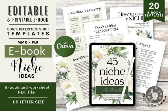 45 Niche Ideas Ebook Templates: Your Done-for-You Business Blueprint