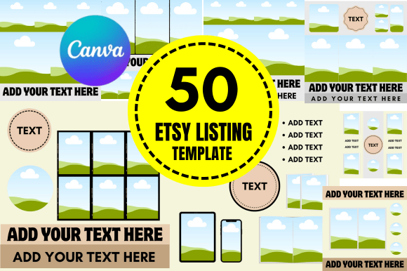 50 Etsy Listing Templates Canva: Your Design Shortcut