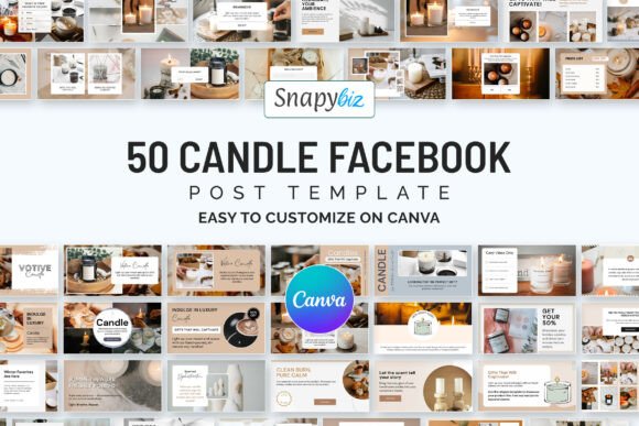 Candle Facebook Canva Posts Templates for Social Media