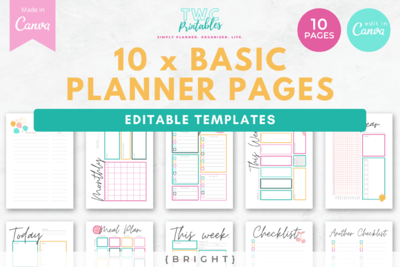 Canva Planner Templates | BRIGHT: Designing Your Organized Life