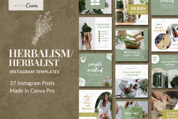 Elevate Your Brand with Herbalism Instagram Templates