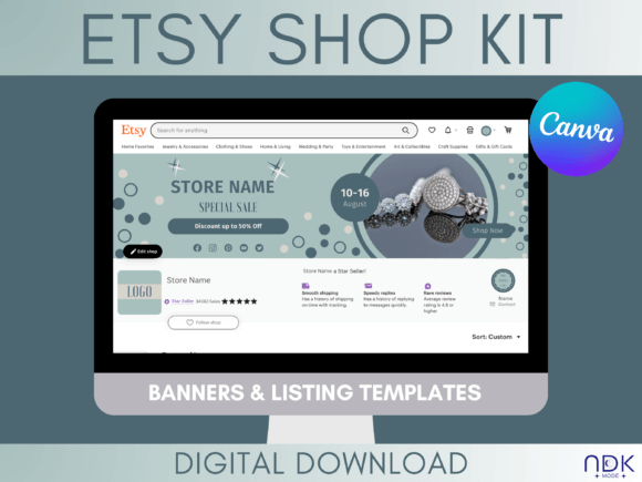 Elevate Your Etsy Shop with Minimalist Banner Kit Templates