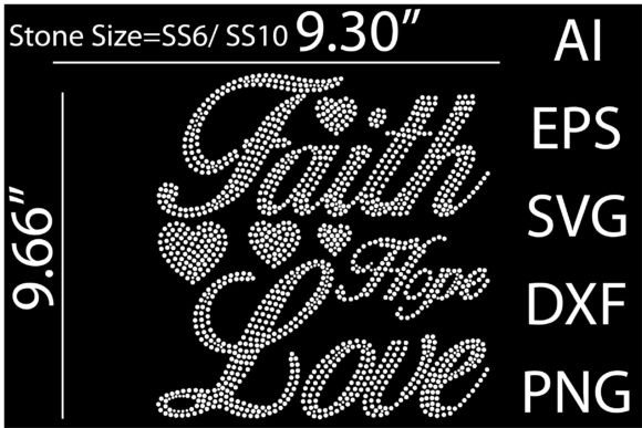 Faith Hope Love Rhinestone Templates: A Sparkling Design Ready for You