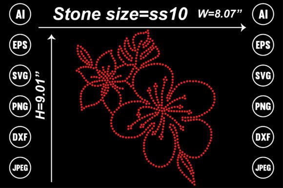 Flower Rhinestone Templates Design: Add Sparkle to Your Projects