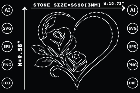 Flowers Rhinestone Templates Design: Instant Elegance