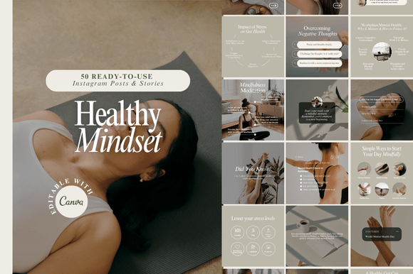 Healthy Mindset Instagram Templates: A Designer's Guide to a Cohesive Feed