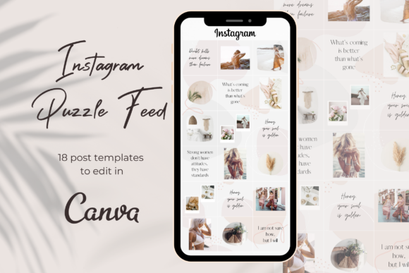 Instagram Post Templates | Puzzle Feed for a Unique Look