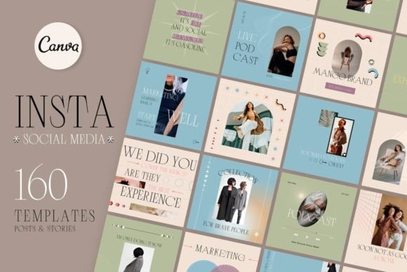 MANGO - 160 Bright Templates CANVA: Your Social Media Solution