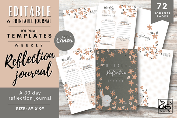 Master Your Week with Reflection Journal Templates #86