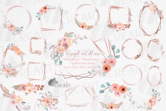 Old Rose Floral Golden Bridal Templates: A Designer's Toolkit