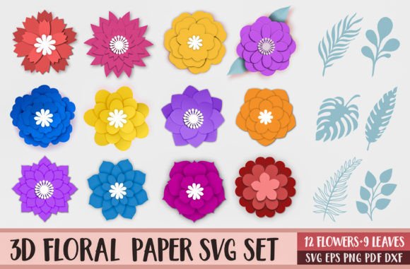 Small Paper Flower Templates SVG: Create Stunning 3D Paper Flowers
