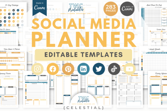 Social Media Planner Canva Templates |CE: Your Ultimate Content Toolkit