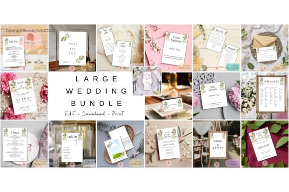 Streamline Your Wedding with Large Invitation Set Templates